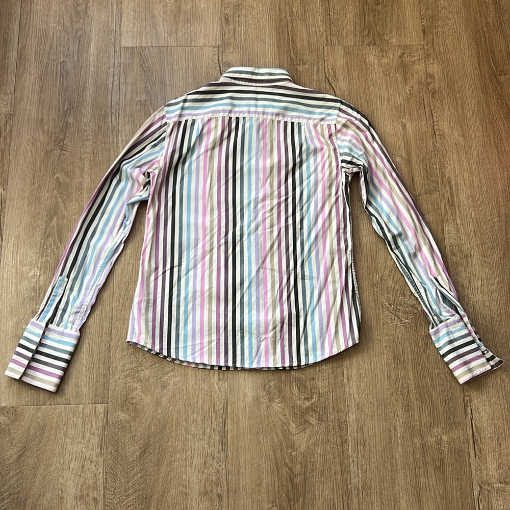 Thomas Pink Women’s Long Sleeve Striped Multicolor Button Down Top Size: 8 - Picture 10 of 17